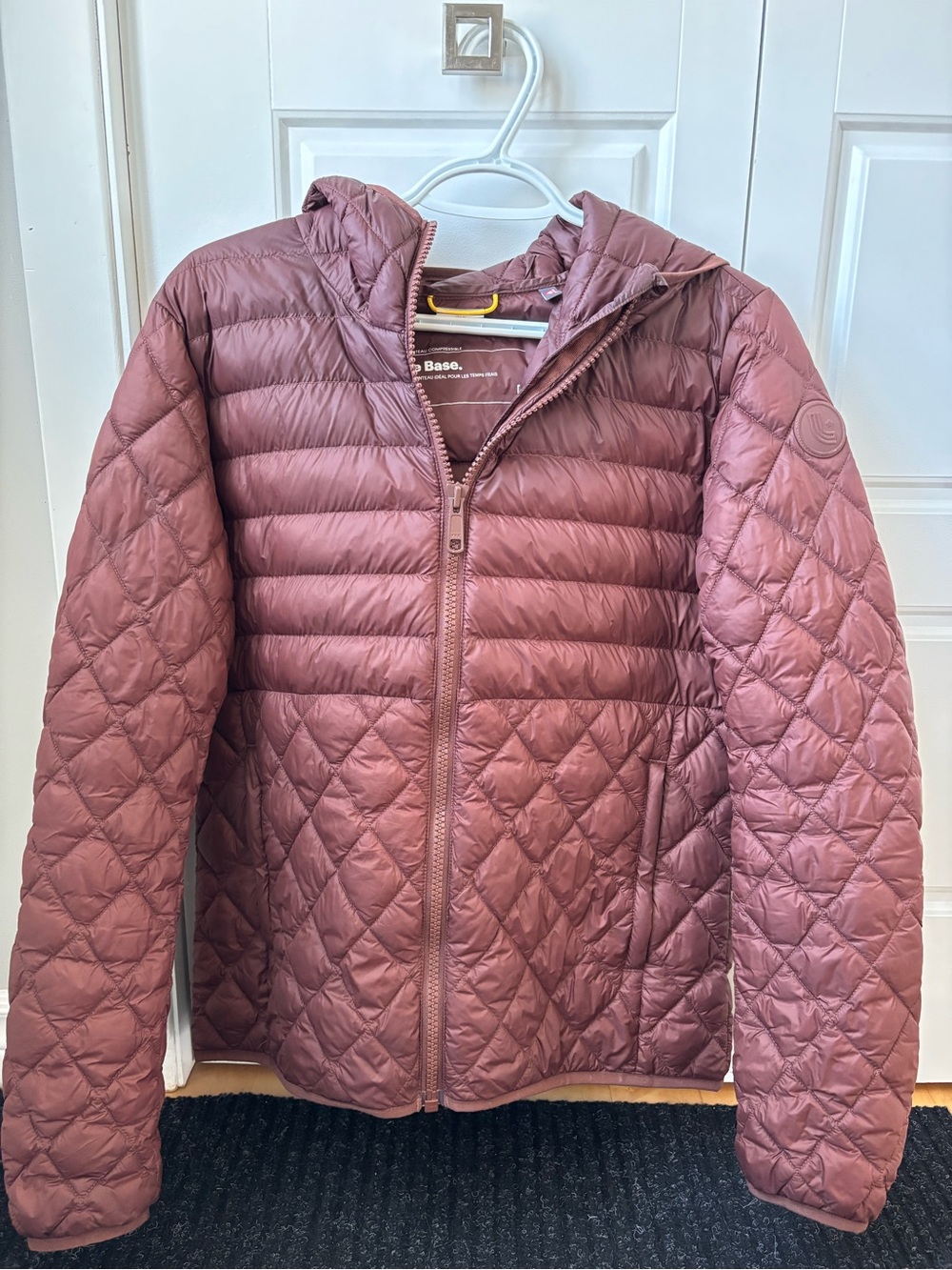 Lole Women's Burgundy Quilted Puffer Jacket with Hood
